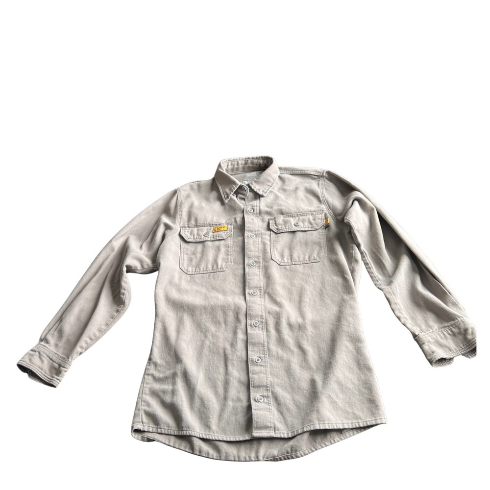 LAPCO FR Mens Flame Resistant Work Shirt SM-Long Gray Protect 150